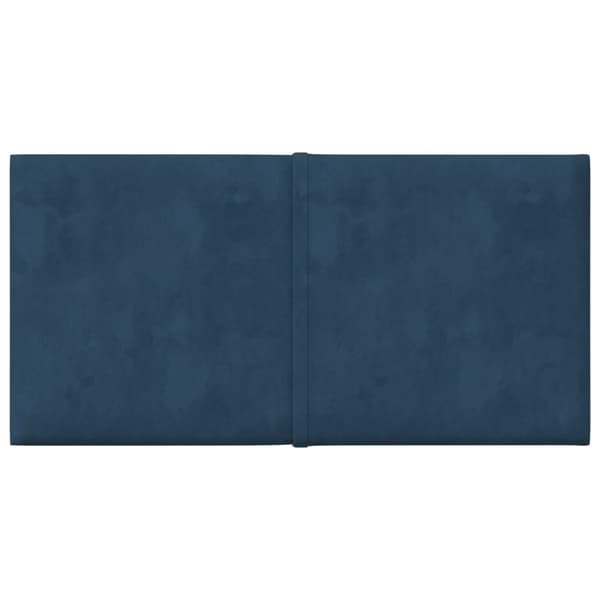 vidaXL Väggpaneler 12 st blå 30x15 cm sammet 0,54 m² Blå