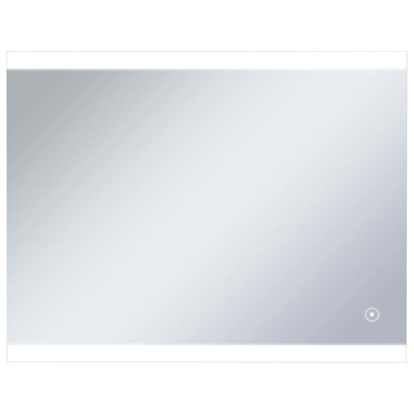 vidaXL Badrumsspegel LED med touch-sensor 80x60 cm Silver