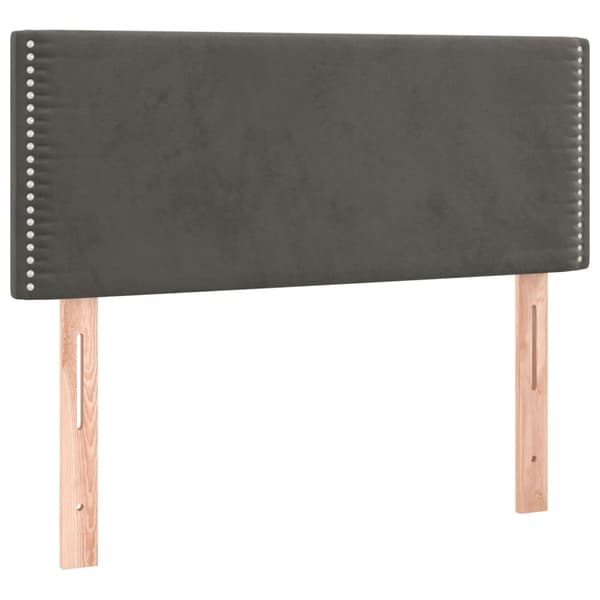 vidaXL Ramsäng med madrass mörkgrå 100x200 cm sammet Grå