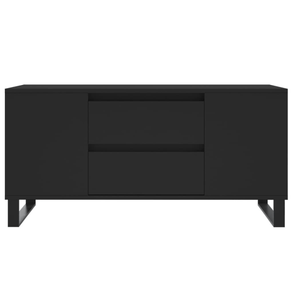 vidaXL Soffbord svart 102x44,5x50 cm konstruerat trä Svart