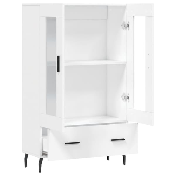 vidaXL Högskåp vit 69,5x31x115 cm konstruerat trä Vit