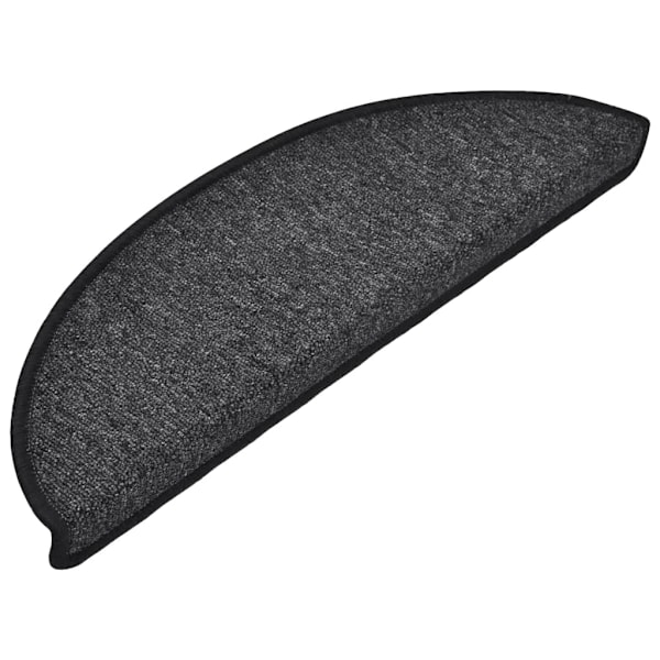 vidaXL 15 st Trappstegsmattor antracit 56x17x3 cm Antracit