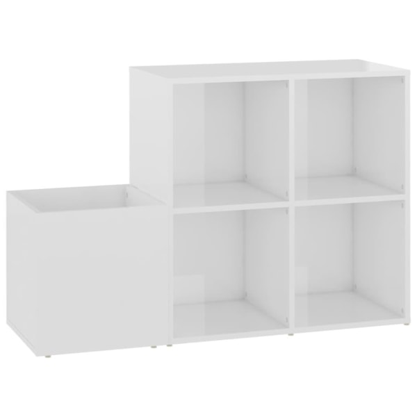 vidaXL Skoskåp vit högglans 105x35,5x70 cm konstruerat trä Vit