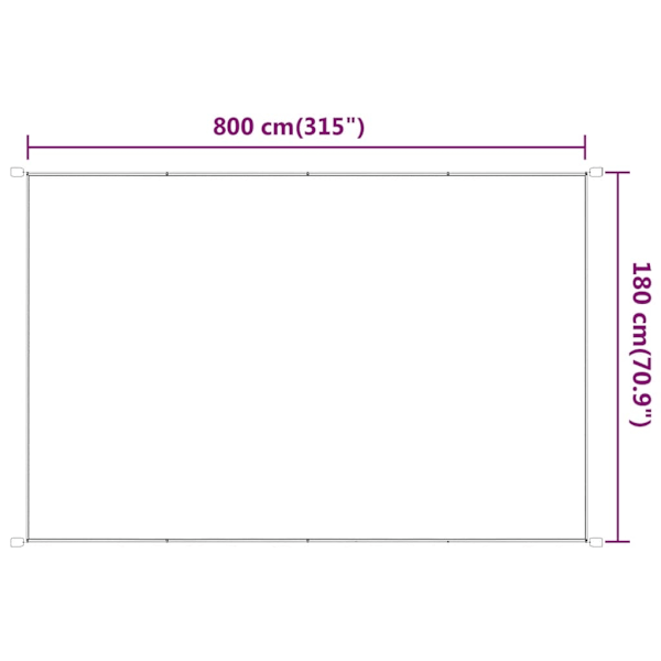 vidaXL Markis vertikal antracit 180x800 cm oxfordtyg Antracit