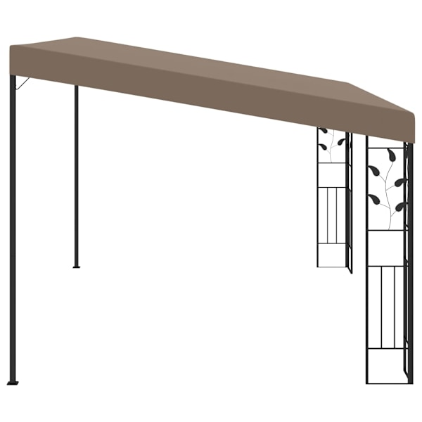 vidaXL Väggmonterad paviljong 4x3x2,5 m taupe Taupe