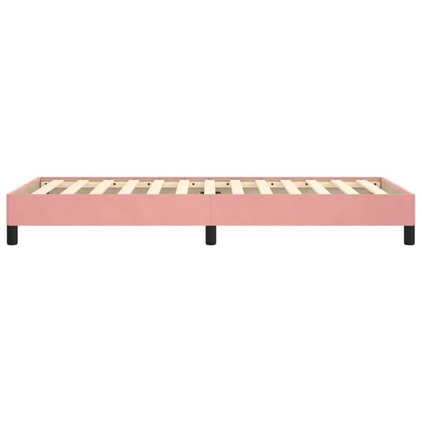 vidaXL Sängram rosa 90x190 cm sammet Rosa