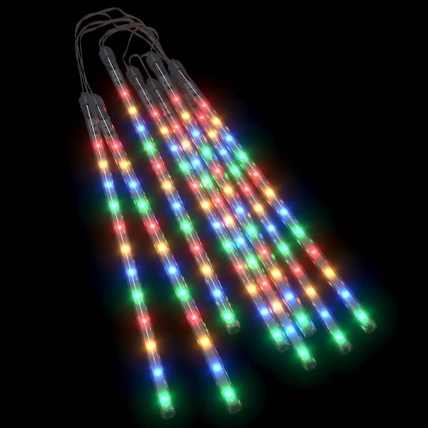 vidaXL Meteorregn 8 st 30 cm 192 LED flerfärgad inne/ute multifärg