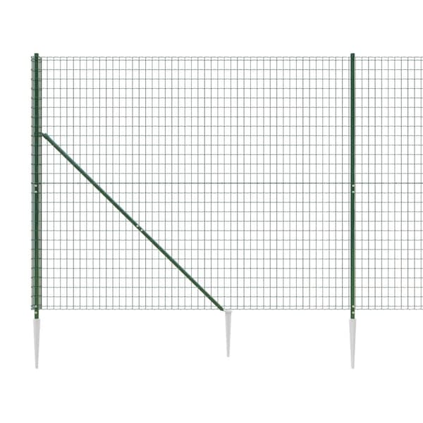 vidaXL Stängsel med markspett grön 1,6x25 m Grön
