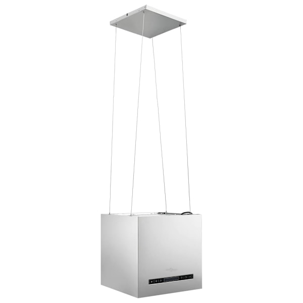 vidaXL Hängande köksfläkt touchsensor LCD 37 cm rostfritt stål Silver