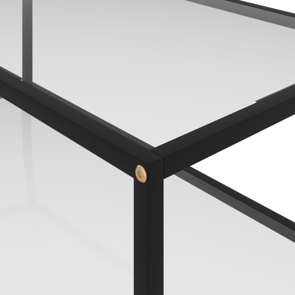 vidaXL Soffbord genomskinligt 100x50x35 cm härdat glas Transparent