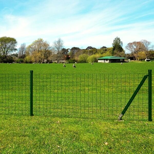 vidaXL Eurofence stål 10x1,5 m grön Grön