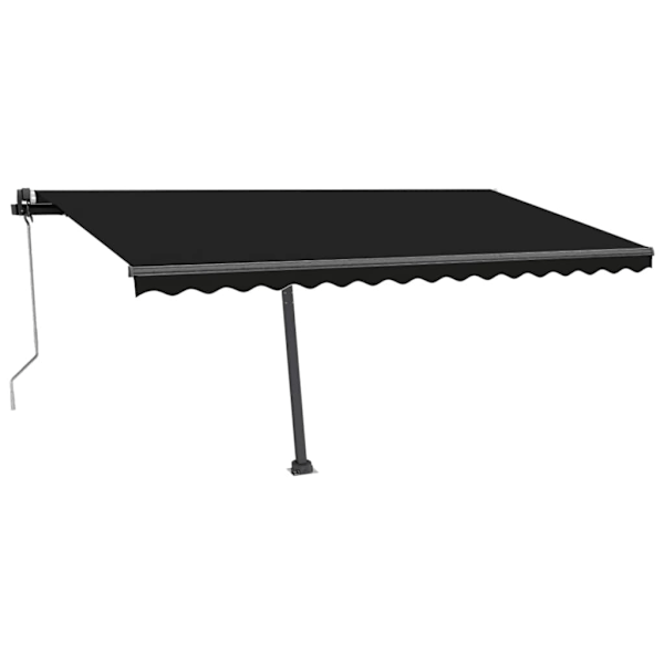 vidaXL Automatisk markis med vindsensor & LED 450x350 cm antracit Antracit