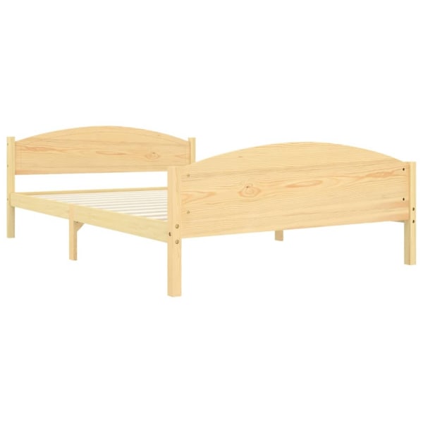 vidaXL Sängram massiv furu 160x200 cm Brun