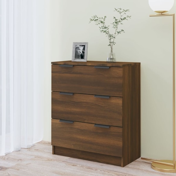 vidaXL Byrå brun ek 60x30x70 cm konstruerat trä Brun