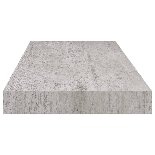 vidaXL Svävande vägghylla betonggrå 60x23,5x3,8 cm MDF grå