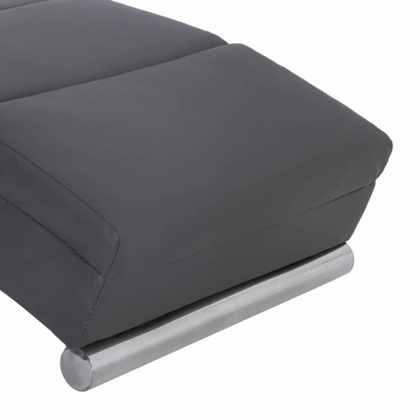 vidaXL Massageschäslong grå konstläder grå
