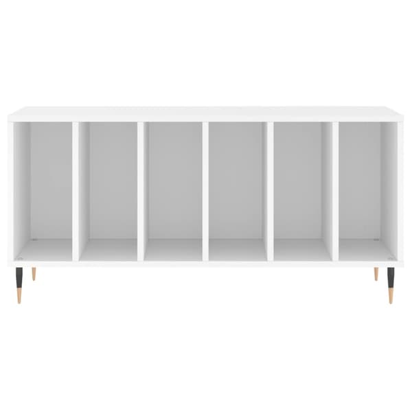vidaXL Stereobänk vit 100x38x48 cm konstruerat trä Vit