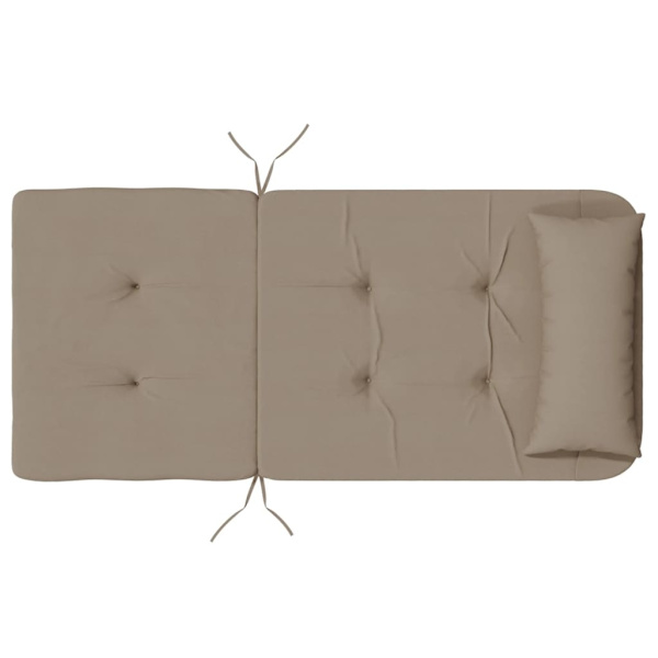 vidaXL Solstolsdynor 2 st taupe oxfordtyg Taupe