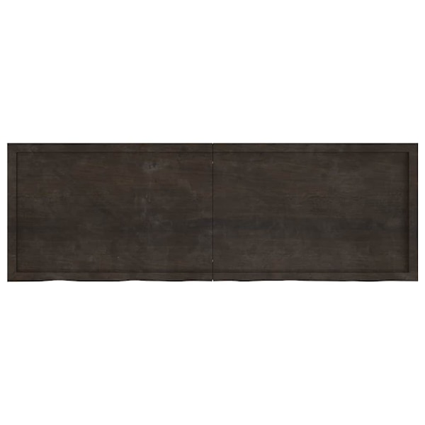 vidaXL Bordsskiva mörkbrun 180x60x(2-4) cm behandlad massiv ek Brun