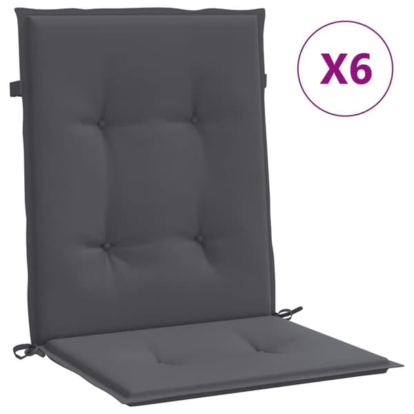 vidaXL Trädgårdsstolsdynor Antracit 100 x 50 x 3 cm Antracit