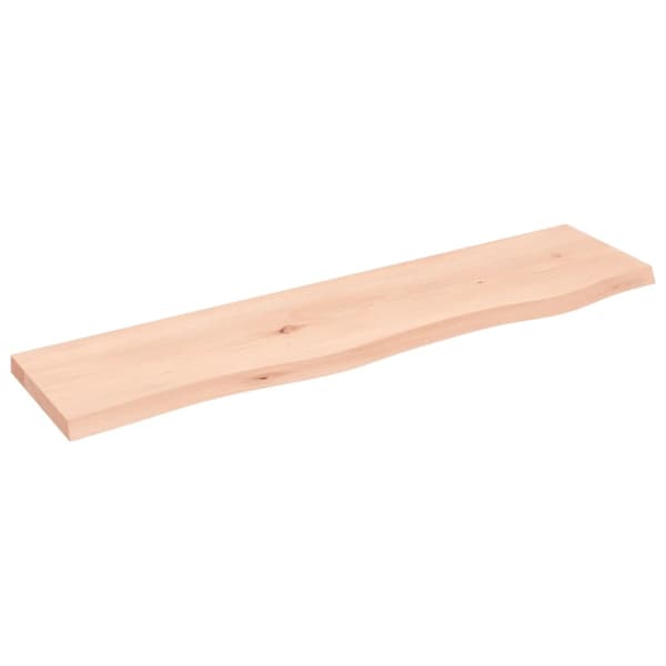 vidaXL Hyllplan 80x20x2 cm obehandlad massiv ek Brun