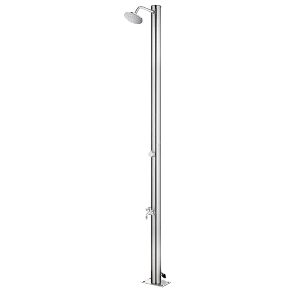 vidaXL Utedusch 215 cm rostfritt stål Silver