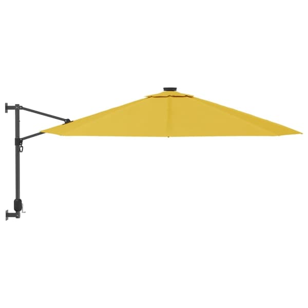 vidaXL Väggmonterat parasoll gul 290 cm Gul