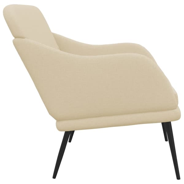 vidaXL Bänk gräddvit 110x76x80 cm tyg Kräm