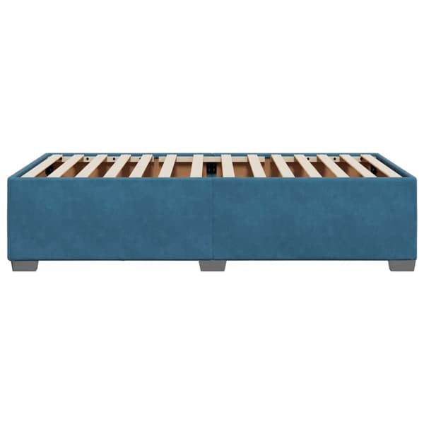 vidaXL Sängram blå 100x200 cm sammet Blå