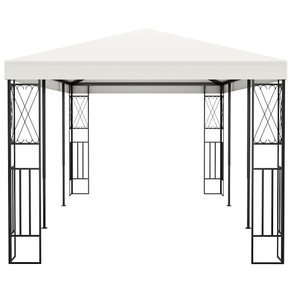 vidaXL Paviljong 3x6 m gräddvit tyg Creme