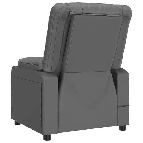 vidaXL Elektrisk massagefåtölj Grå konstläder Grå