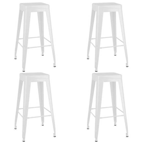 vidaXL Bargrupp 5 delar vit Vit