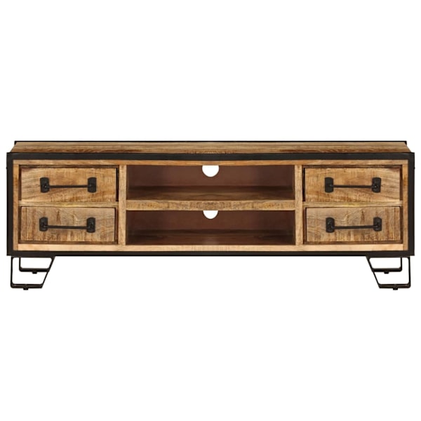 vidaXL TV-bänk med lådor 120x30x40 cm massivt mangoträ Brun