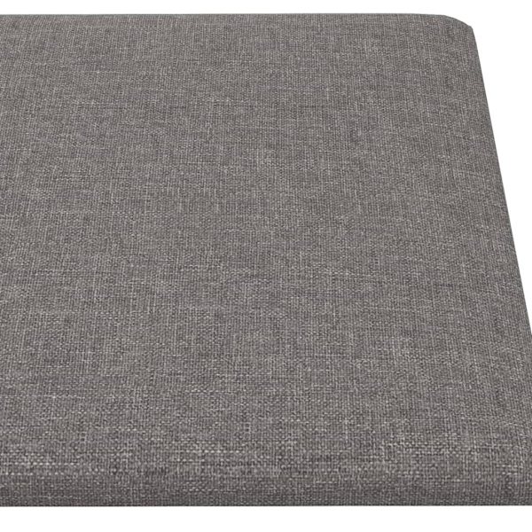 vidaXL Väggpaneler 12 st ljusgrå 30x15 cm tyg 0,54 m² Grå