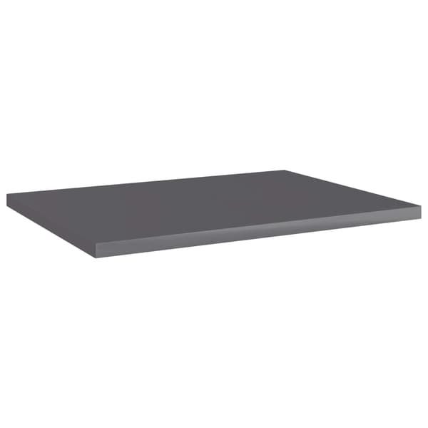 vidaXL Hyllplan 8 st grå högglans 40x30x1,5 cm konstruerat trä grå