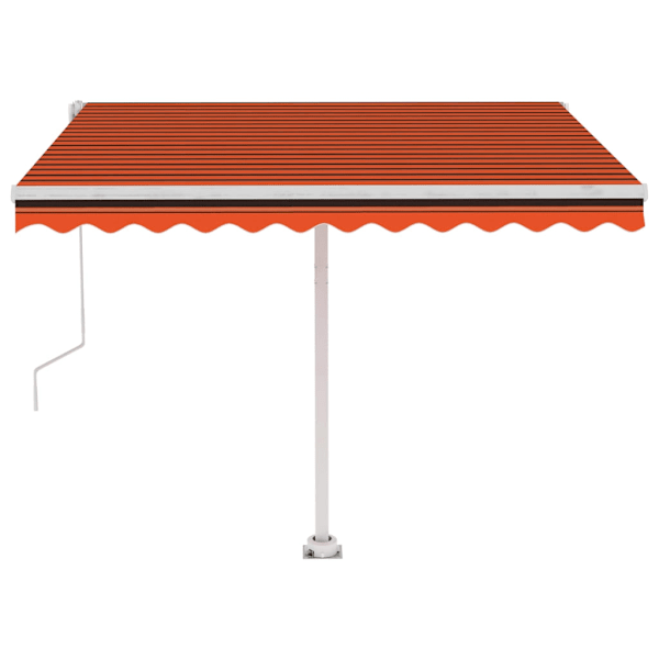 vidaXL Fristående markis automatiskt infällbar 350x250 cm orange/brun Orange