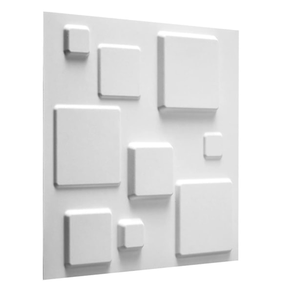 WallArt Väggpanel 3D Squares 12 st GA-WA09 Vit