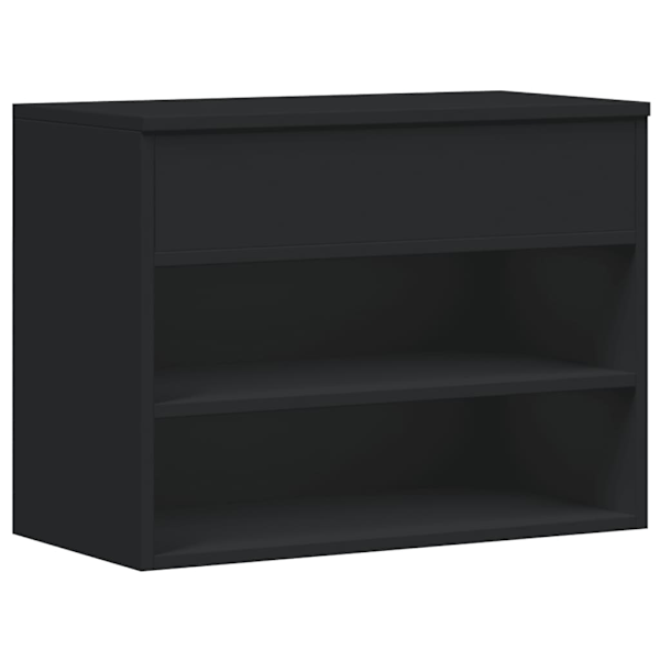 vidaXL Skobänk svart 60x30x45 cm konstruerat trä Svart