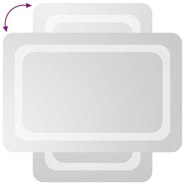 vidaXL Badrumsspegel LED 40x60 cm Transparent