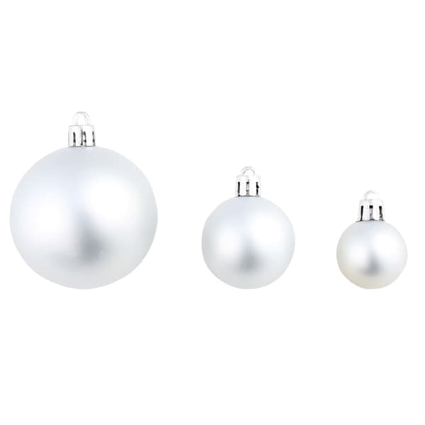 vidaXL Julgranskulor 100 delar set 3/4/6 cm silver Silver