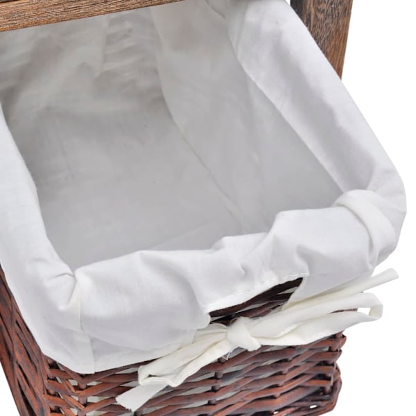 vidaXL Shabby Chic nattduksbord trä bruna 2 st Brun