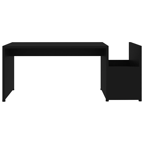 vidaXL Soffbord svart 90x45x35 cm konstruerat trä Svart