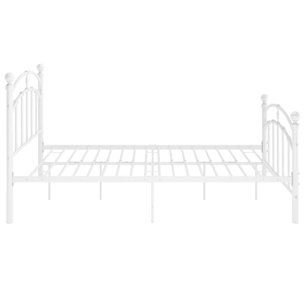 vidaXL Sängram utan madrass vit metall 120x200 cm Vit