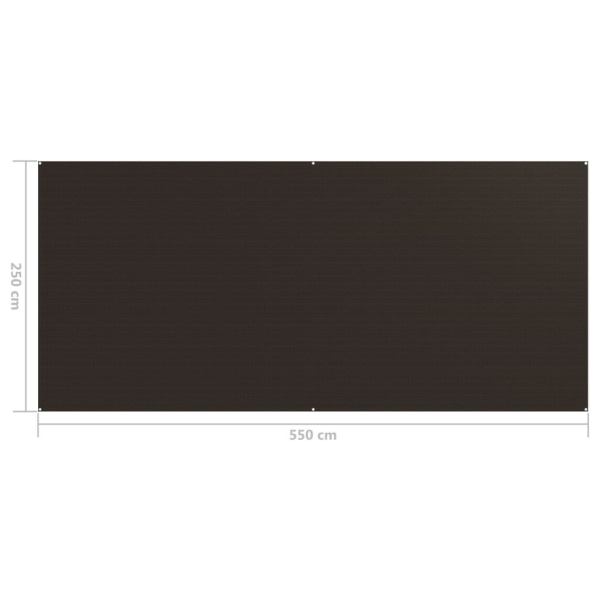 vidaXL Tältmatta 250x550 cm brun Brun