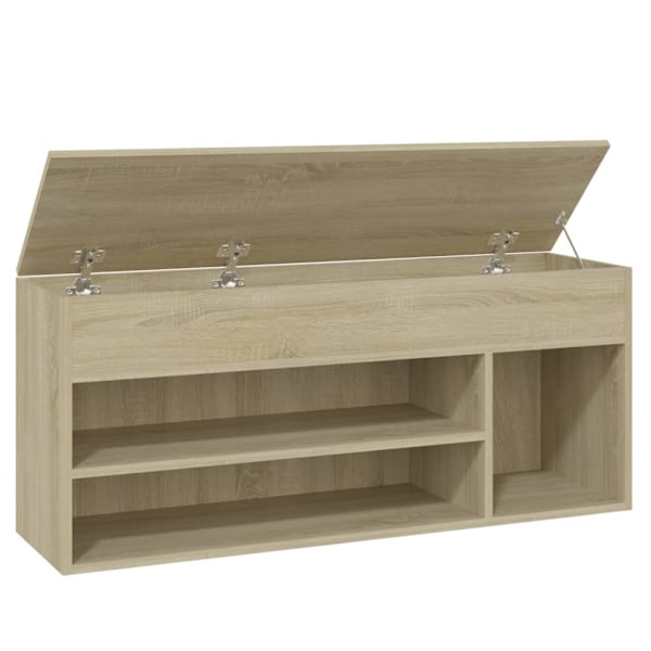 vidaXL Skobänk sonoma-ek 105x30x45 cm konstruerat trä Brun