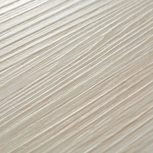 vidaXL Ej självhäftande PVC-golvplankor 5,26 m² 2 mm klassisk ek Vit
