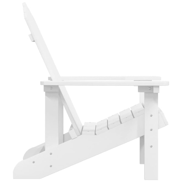 vidaXL Adirondackstol HDPE vit Vit