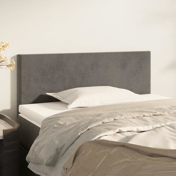 vidaXL Sänggavel mörkgrå 80x5x78/88 cm sammet Grå
