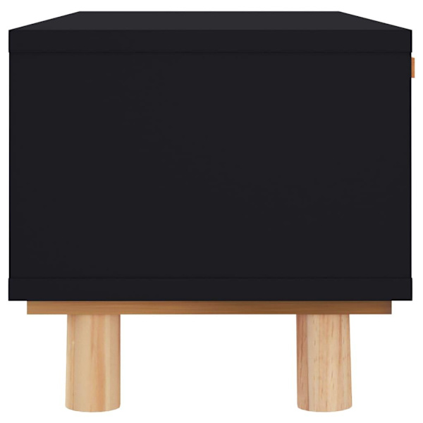 vidaXL Soffbord svart 80x40x30 cm konstruerat trä&massiv furu Svart