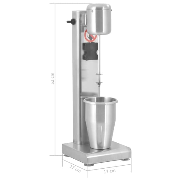 vidaXL Milkshakeblender rostfritt stål 1 L Silver